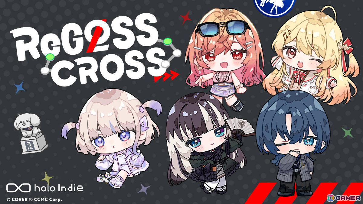 ReGLOSSのメンバーを道案内する2Dパズルゲーム「ReGLOSS: CROSS」が発売！ワープや標識などのギミックを活用しながら全70問に挑もうの画像1