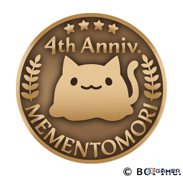 「4周年記念メダル風ピンバッジ」