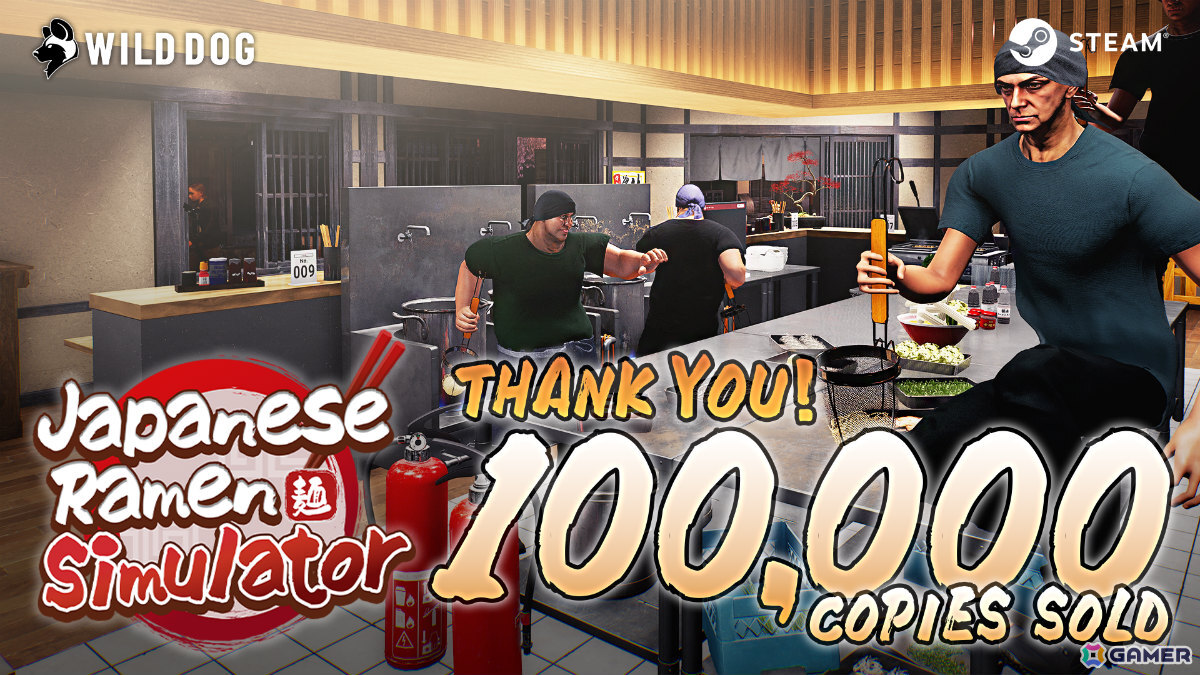 ラーメン屋シミュレーション「Japanese Ramen Simulator」累計販売本数が10万本を突破!の画像