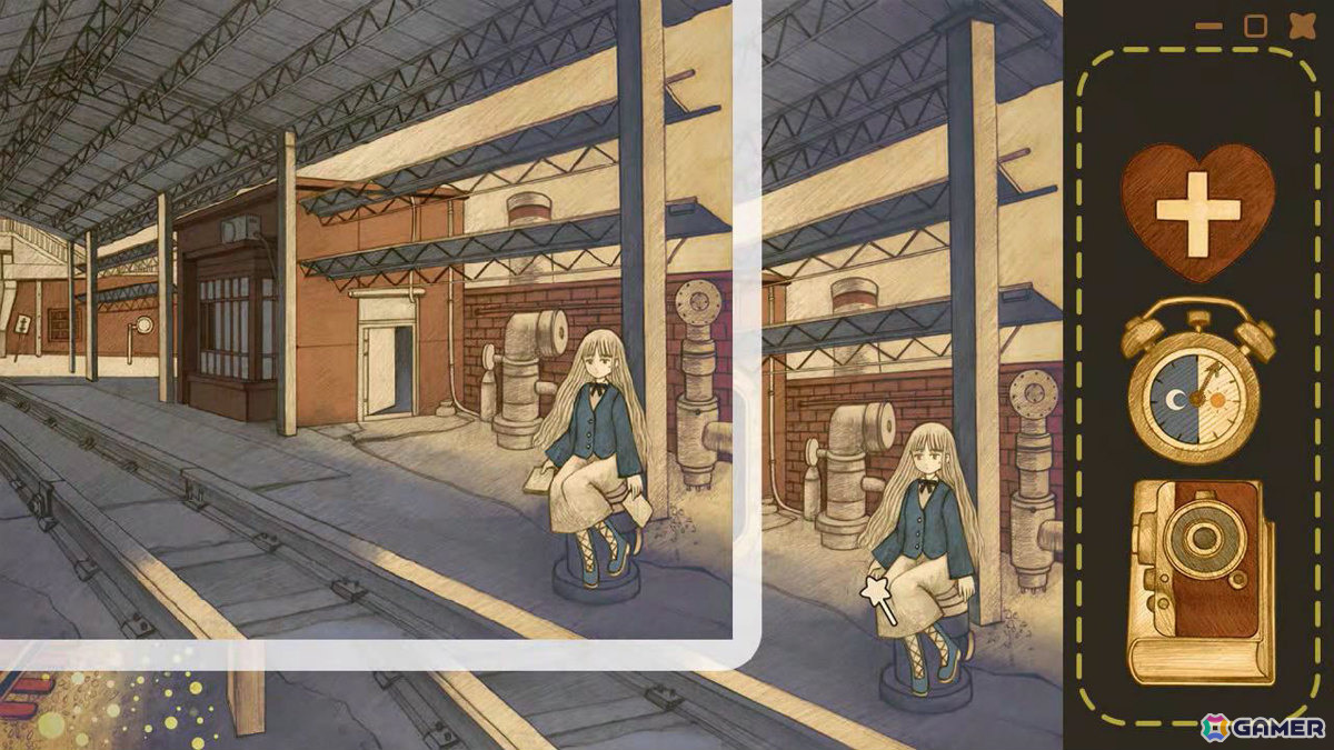 線路の終点に待ち受ける真実とは――鉛筆画で描かれる探し物＆間違い探しゲーム「鉄道の果て」が12月10日にリリースの画像