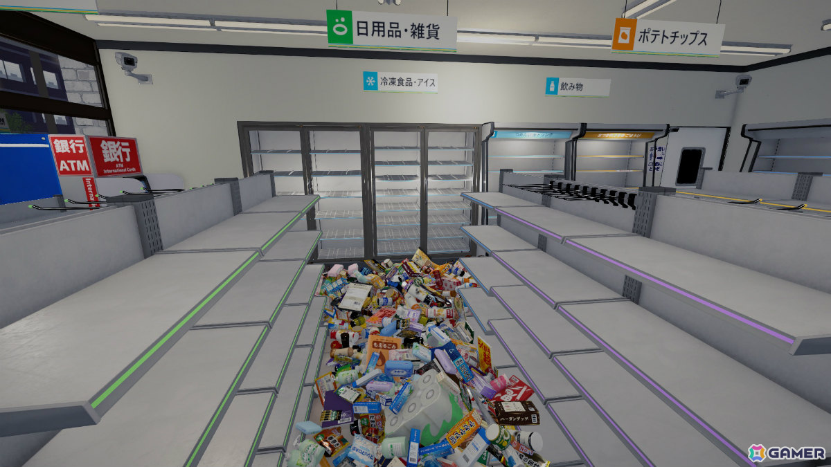 深夜のコンビニで4,000個以上の商品を正しい棚に戻していく片付けパズル「夜明けまでのおかたづけ」がリリース！の画像
