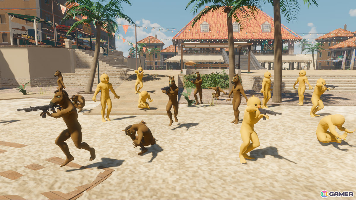 29体のNPCを率いて相手の群れから人間を見抜く1対1のFPS「MAYBE YOU!」Steamページが公開！の画像