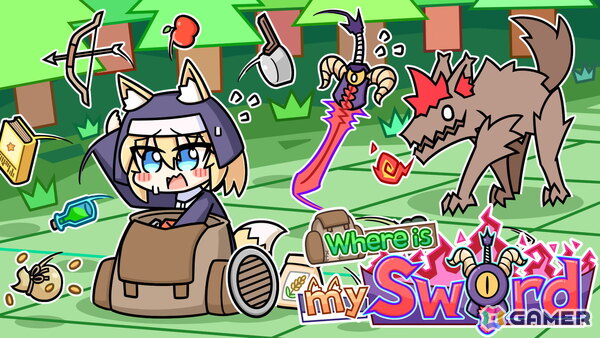 カード収集型ローグライト「Where is my sword」の体験版がSteamで配信！鞄から引いたカードをスキルとして使うか敵に投げつけるかはプレイヤー次第の画像1