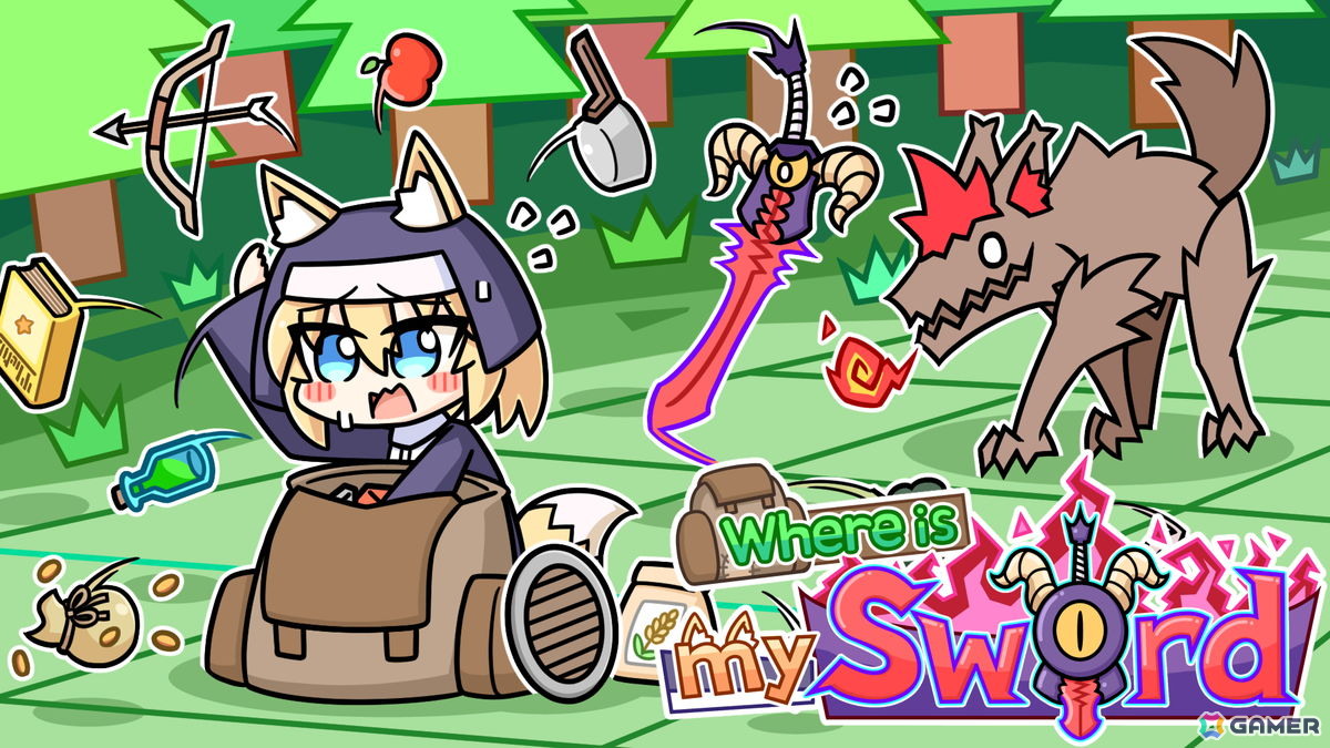 カード収集型ローグライト「Where is my sword」の体験版がSteamで配信！鞄から引いたカードをスキルとして使うか敵に投げつけるかはプレイヤー次第の画像