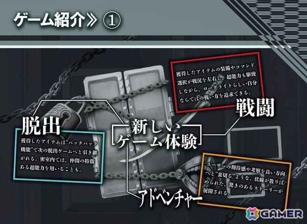 脱出ローグライトADV「脱出不可能 -ESCAPE TRUTH-」が2027年秋に登場！脱出ゲームとバトルが組み合わさった新感覚のゲーム性に注目の画像5