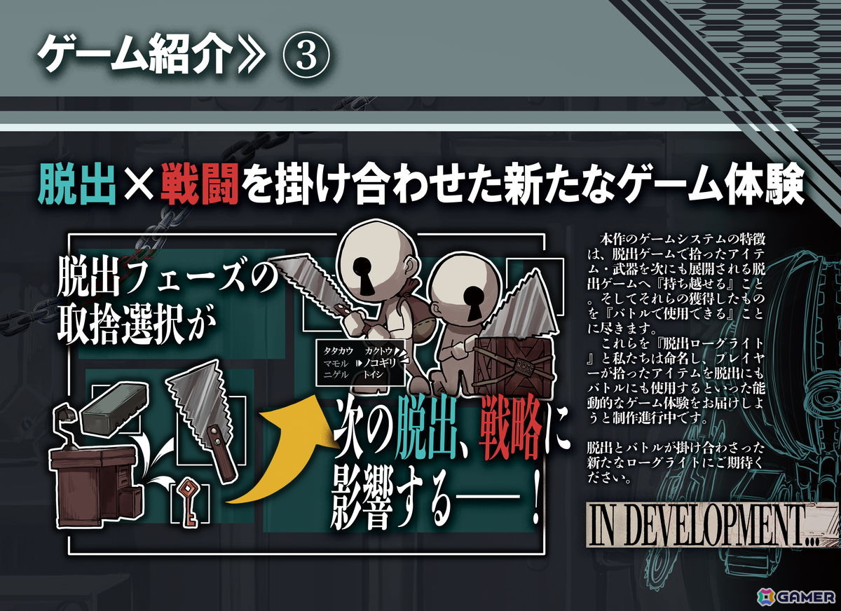 脱出ローグライトADV「脱出不可能 -ESCAPE TRUTH-」が2027年秋に登場!脱出ゲームとバトルが組み合わさった新感覚のゲーム性に注目の画像