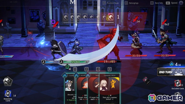 カードを使って戦況を変える4人編成RPG「アーキタイプ・ブルー」の体験版がSteam Nextフェスにあわせて配信！の画像3
