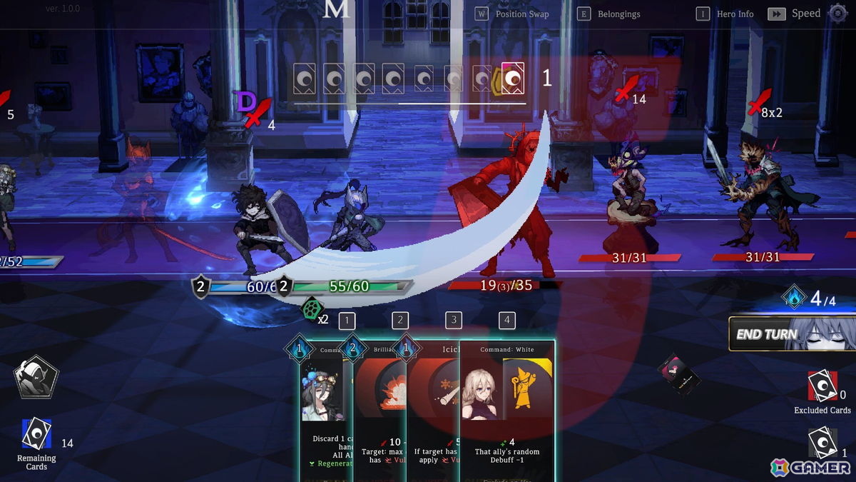 カードを使って戦況を変える4人編成RPG「アーキタイプ・ブルー」の体験版がSteam Nextフェスにあわせて配信！の画像