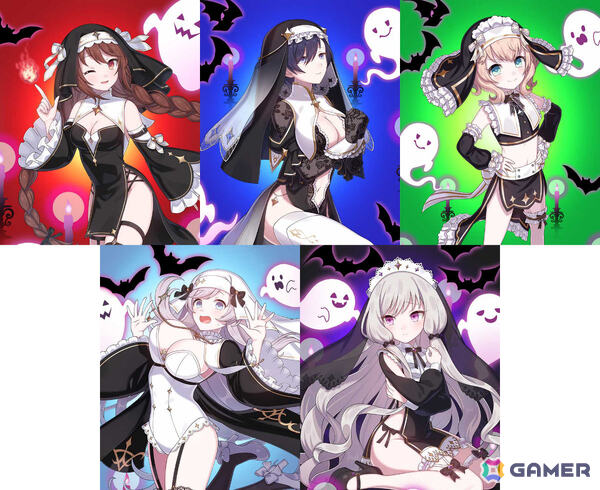「ごまおつ」ハロウィンイベント「迷える夜のシスターたち ～聖宵に弔いの花を～」が開催！セクシーなシスター衣装の5乙女を手に入れようの画像3