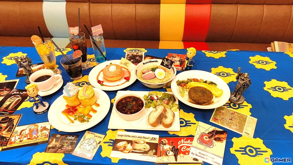「ナニニシマスカ?」あの有名なタカハシのヌードルが食べられる!「フォールアウト」内に登場する料理を再現したフードの数々や先行販売のグッズなどもの画像