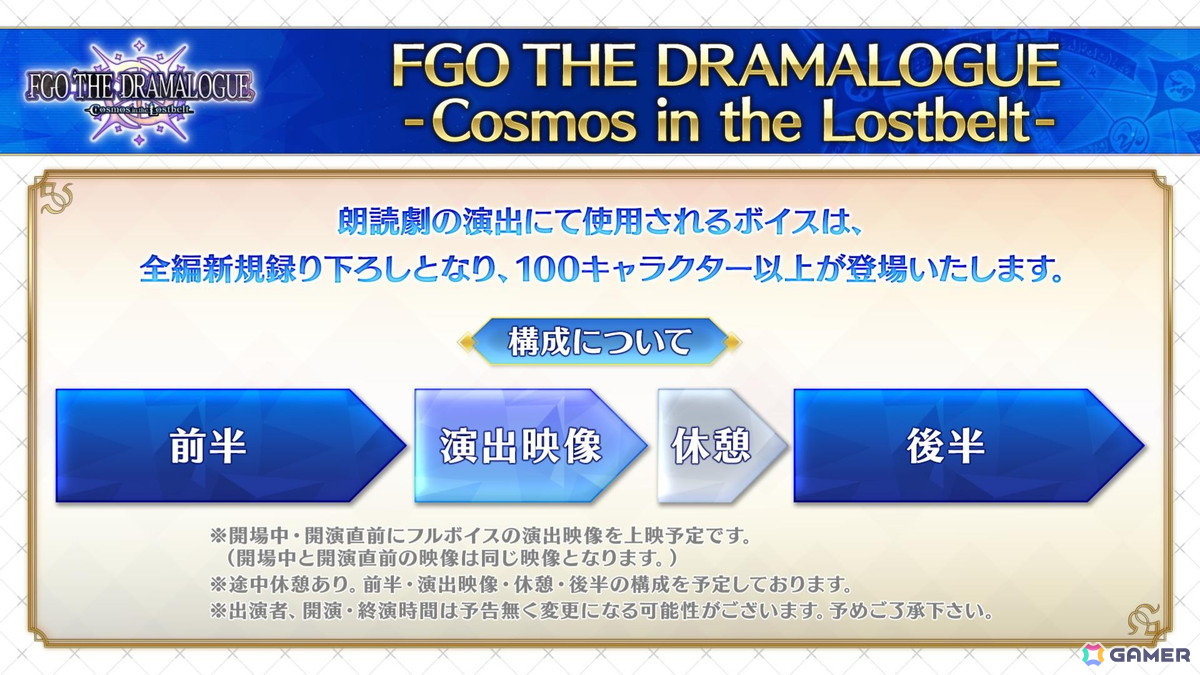 「FGO」メインシナリオ「第2部 終章」を題材とした朗読劇「FGO THE DRAMALOGUE -Cosmos in the Lostbelt-」のグッズ情報が公開!の画像