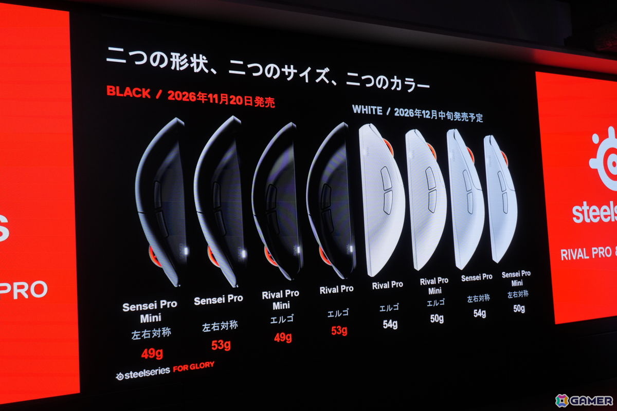 SteelSeriesの新たなフラグシップマウス「Sensei Pro」と「Rival Pro」が発表！超広帯域ワイヤレス技術「UWB」と交換式バッテリーを採用の画像