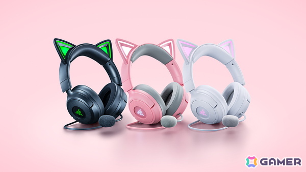 ネコミミが配信中のコメントやエモートに反応！Razerの新型ヘッドセット「Kraken Kitty V3」が登場―価格は17,580円の画像1