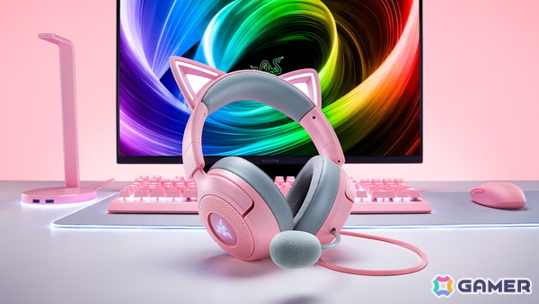ネコミミが配信中のコメントやエモートに反応！Razerの新型ヘッドセット「Kraken Kitty V3」が登場―価格は17,580円の画像2