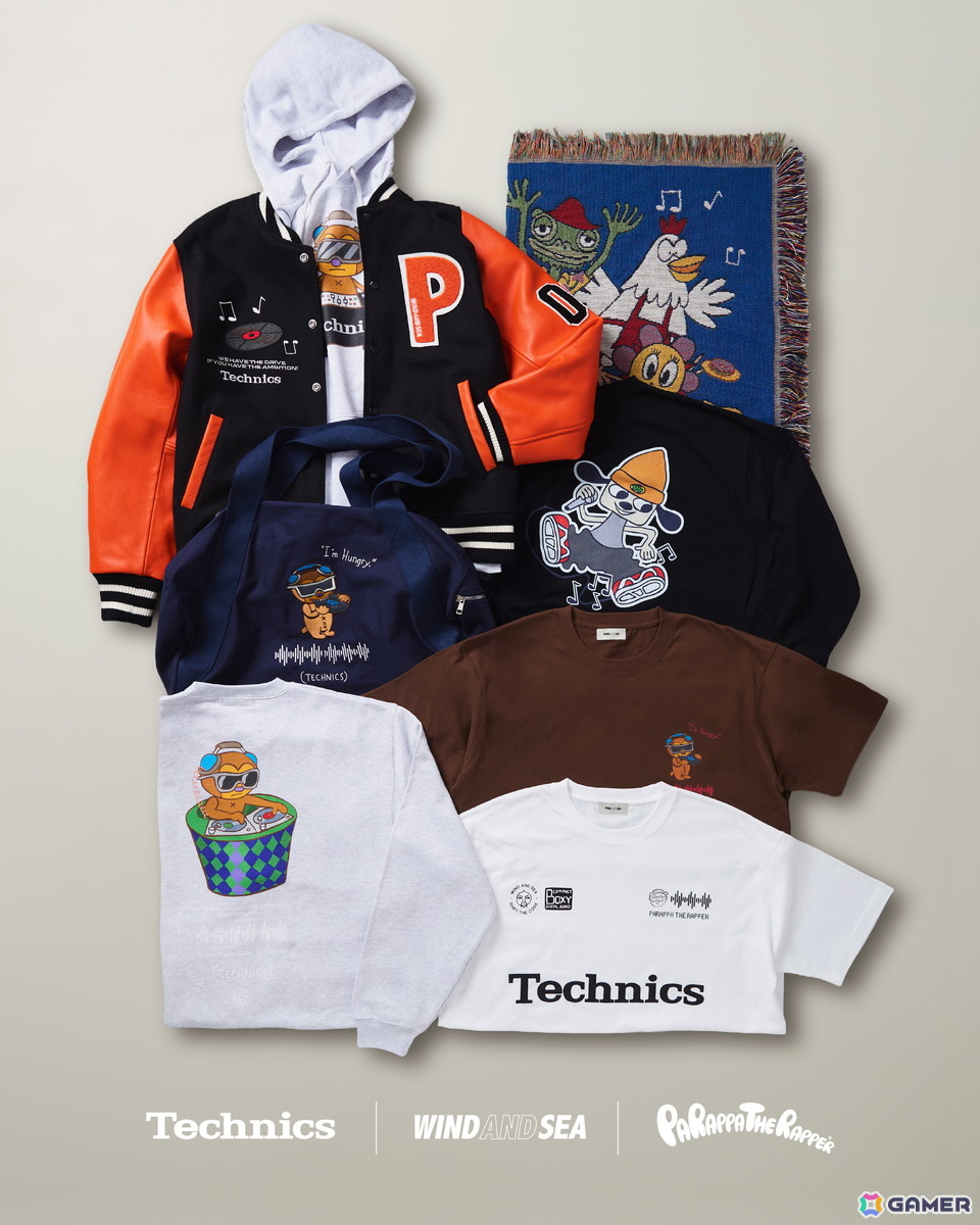 「パラッパラッパー」Technics×WIND AND SEAとのトリプルコラボを実施!本コレクションではパラッパの親友でDJでもある「PJベリー」をフィーチャーの画像