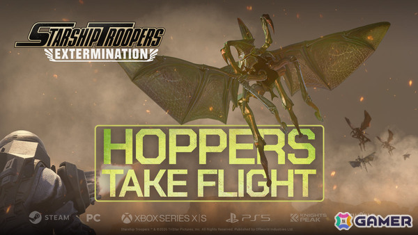 「Starship Troopers: Extermination」映画でおなじみの飛行型アラクニド「ホッパー・バグ」が襲来！発売2周年を記念する無料アップデート13が配信の画像1