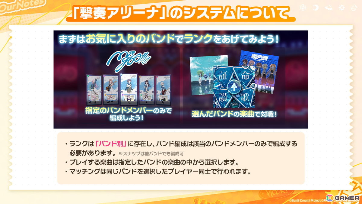 「バンドリ!アワーノーツ」に対戦型コンテンツ「撃奏アリーナ」が10月28日に実装!ハロウィンイベントや追加カバー楽曲もの画像
