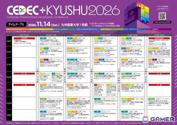 「CEDEC+KYUSHU 2026」全セッションの情報とタイムテーブルが公開！学生向けの特設コーナーやキッチンカーなどの情報もの画像1