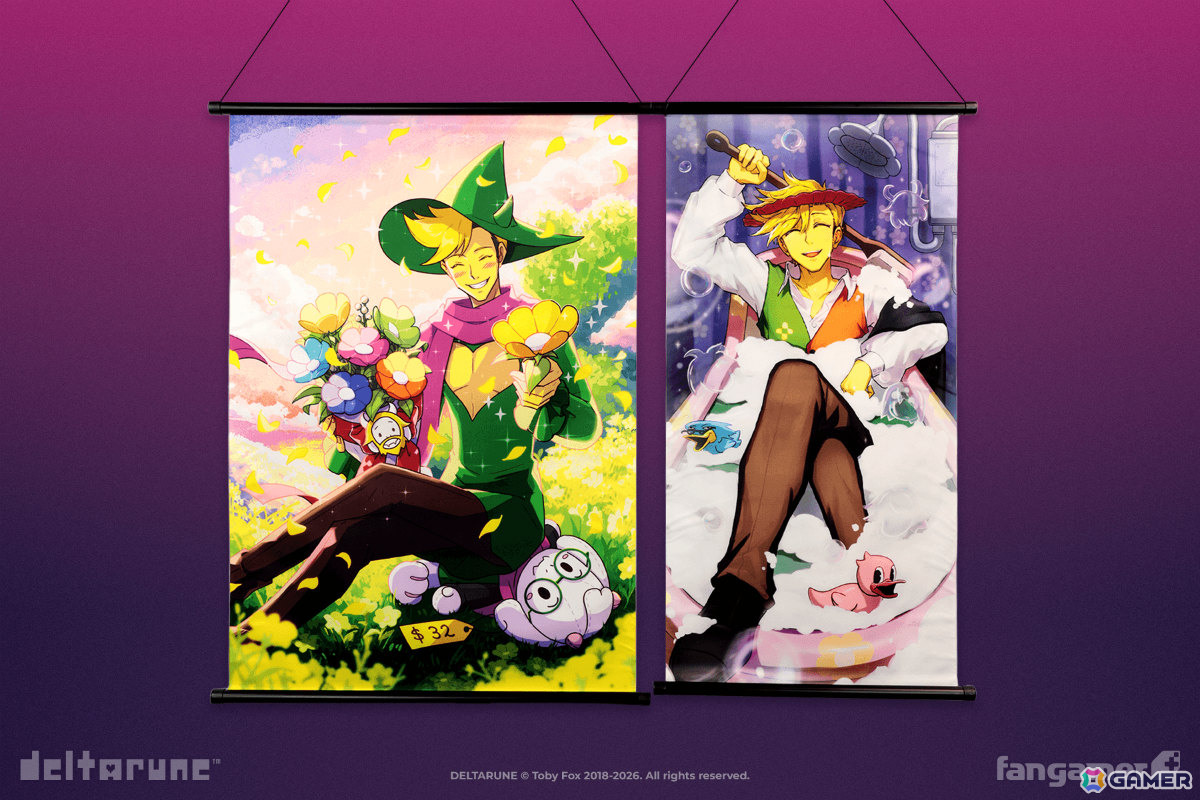 「DELTARUNE」ジャックシュタインのぬいぐるみやフラウリィのタペストリーセットなど公式グッズ4点が販売開始!の画像