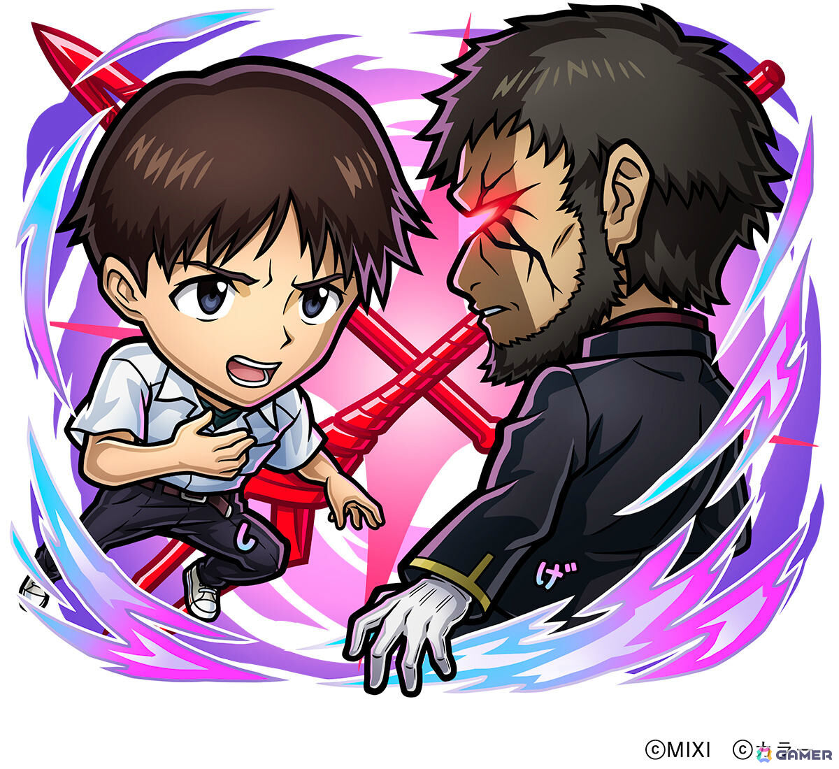 「コトダマン」×「エヴァンゲリオン」コラボ第3弾が10月30日より開催!レイ(長髪)、シンジvsゲンドウなどがコラボ召喚に登場の画像