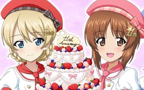 「ガールズ＆パンツァー 戦車道大作戦！」11周年を彩る衣装を着たみほ、ダージリンたちが生徒ガチャに登場！