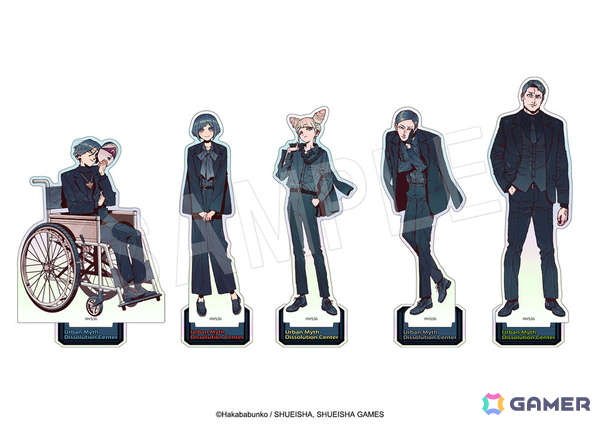 「都市伝説解体センター」黒スーツがテーマの描き下ろしグッズが「AGF2026」で発売！アクスタや缶バッジがラインナップの画像3