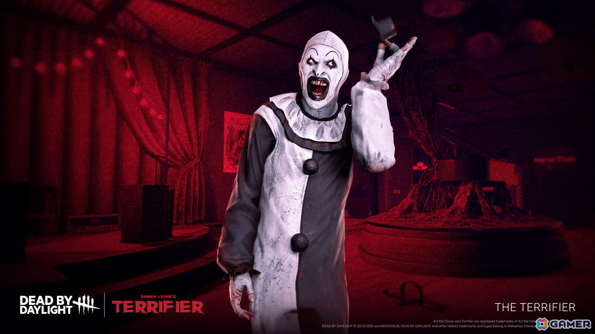 「Dead by Daylight」映画「テリファー」とのコラボチャプターを体験できるPTBが開催!アート・ザ・クラウンとシエナ・ショーが参戦の画像