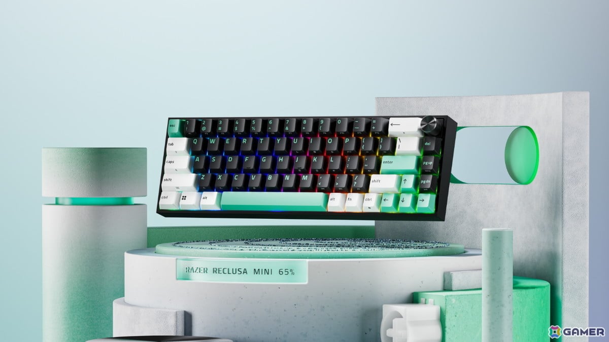 Razerの65%ゲーミングキーボード「Reclusa Mini 65%」発表!0.1mmから調整可能な磁気スイッチと3種類の接続方式を採用の画像