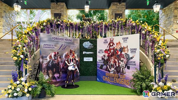 「ウマ娘」フォーエバーヤングの等身大フィギュアが米・キーンランド競馬場に登場！Cygames冠レースは10月31日に開催の画像1