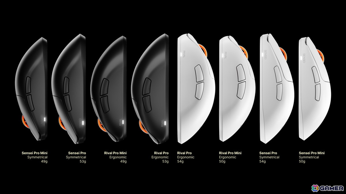 SteelSeriesの新型ゲーミングマウス「Sensei Pro」「Rival Pro」が11月20日発売!最軽量49g、UWB採用で8Kワイヤレスに対応の画像