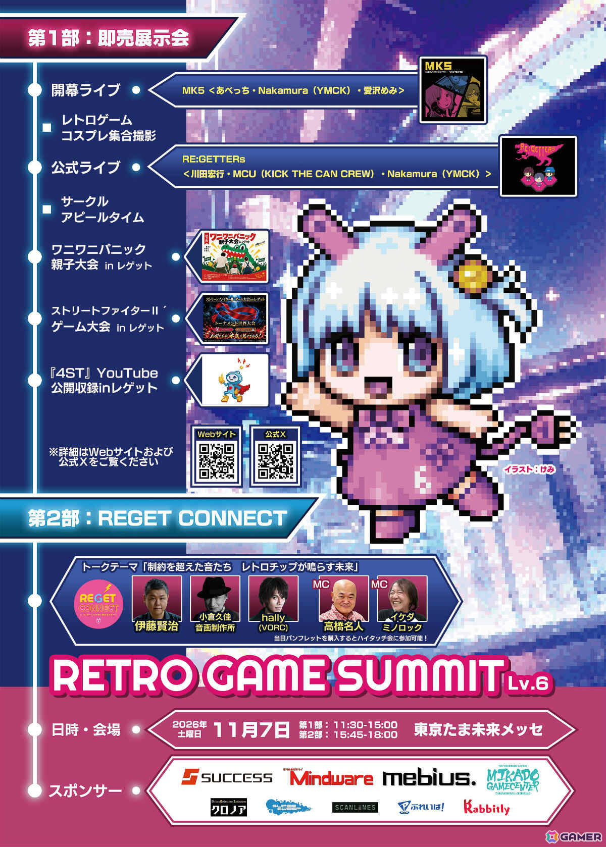 高橋名人、伊藤賢治さんら登壇の「RETRO GAME SUMMIT Lv.6」が11月7日に東京たま未来メッセで開催！の画像