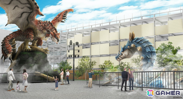 「モンスターハンター」リオレウスとラギアクルスの等身大立像が2027年4月にオープン予定の三井アウトレットパーク 福岡マリノアに登場！の画像1